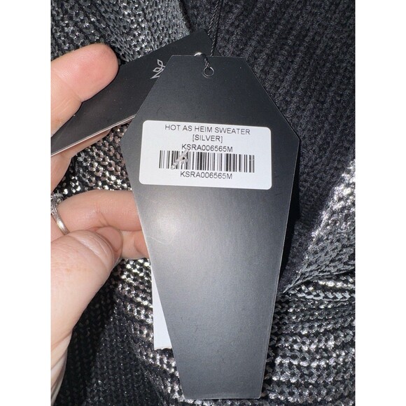 Killstar Hot As Heim Sweater Goth Core Edgy Medium Grudge Punk - Picture 6 of 14